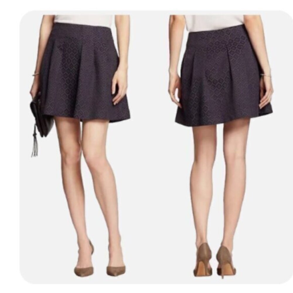 Banana Republic Women's Geo Jacquard Pleated Mini Skirt Size 8